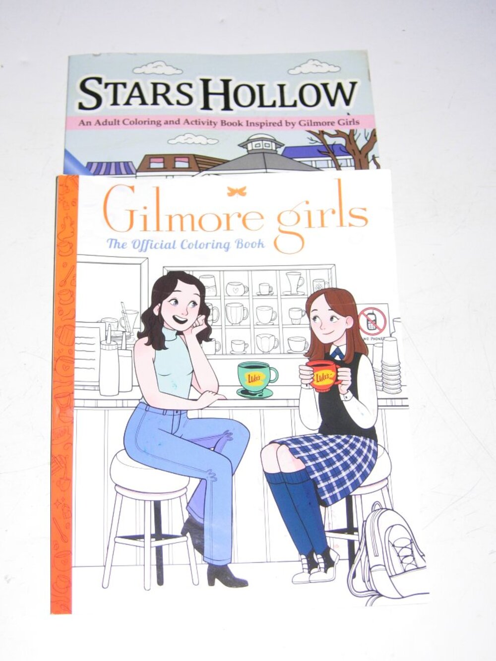 two Gilmore Girls themed coloring books